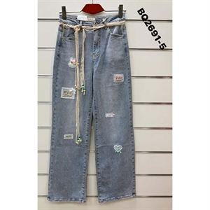 Jeansy szerokie nogawki  XS-XL