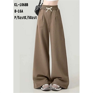 Spodnie dziewczęce z szerokimi nogawkami (8-16)