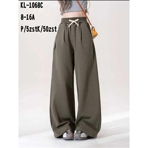 Spodnie dziewczęce z szerokimi nogawkami (8-16)