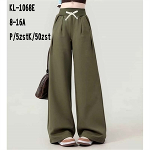 Spodnie dziewczęce z szerokimi nogawkami (8-16)