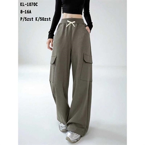 Spodnie dziewczęce z szerokimi nogawkami (8-16)