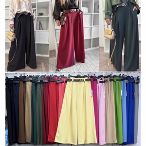 Spodnie szerokie nogawki damskie produkt Włoski