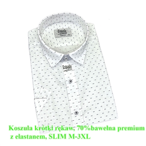 Koszula krótki rękaw produkt Turecki M-3XL/ SLIM