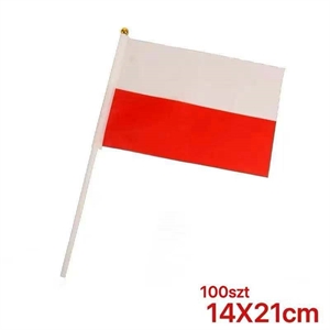 Flaga polski 14x21cm