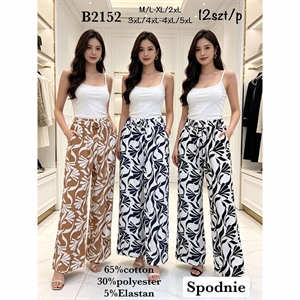 Spodnie szerokie nogawki damskie  M/L-4XL/5XL