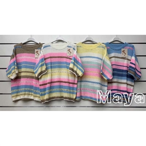 Sweter damski z krótkim rękawem