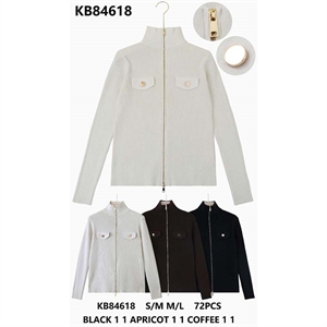 Sweter damski rozpinany na zamek S/M-M/L