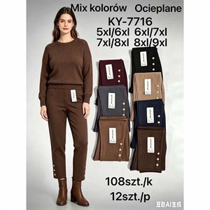 Spodnie ocieplane damskie Big Size  5XL/6XL-8XL/9XL