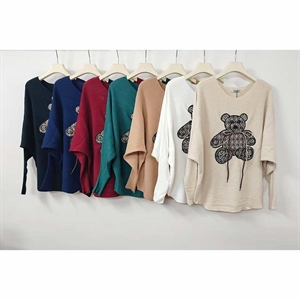 Sweter damski okrągły