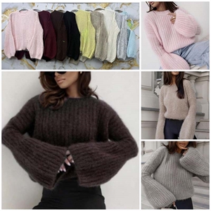 Sweter damski okrągły