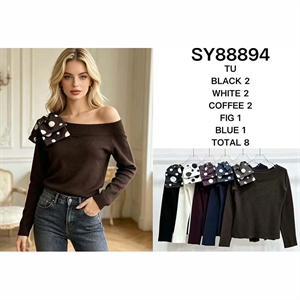 Sweter damski okrągły