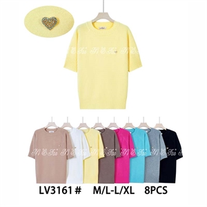 Sweter damski z krótkim rękawem  M/L-L/XL