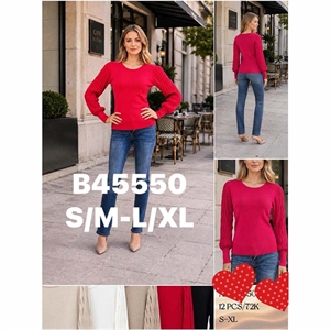 Sweter damski okrągły  S/M-L/XL