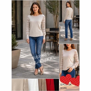 Sweter damski okrągły  M/L-XL/2XL