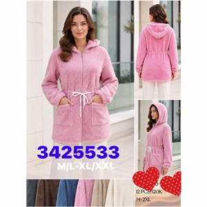 Bluza damska rozpinana na zamek z kapturem  M/L-XL/2XL