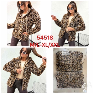 Bluza damska rozpinana na zamek z kapturem  M/L-XL/2XL
