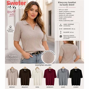 Sweter damski z krótkim rękawem
