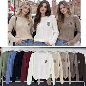 Sweter damski okrągły