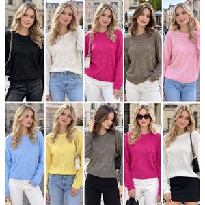 Sweter damski okrągły