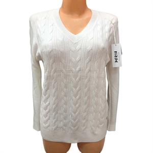 Sweter damski z dekoltem w serek L/XL-XL/2XL