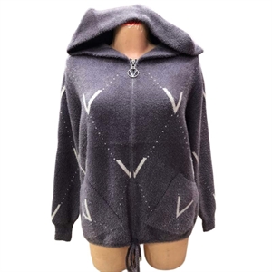 Sweter damski rozpinany na zamek L/XL-2XL/3XL