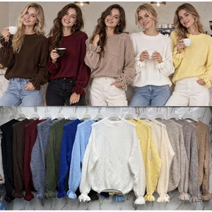 Sweter damski okrągły