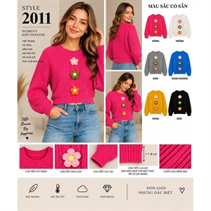 Sweter damski okrągły