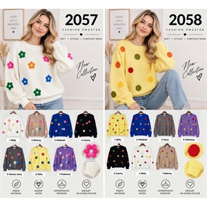 Sweter damski okrągły
