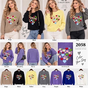 Sweter damski okrągły