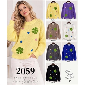 Sweter damski okrągły