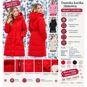 Kurtka zimowa damska  S-2XL