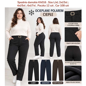 Spodnie damskie ocieplane polarem  L/XL-6XL/7XL