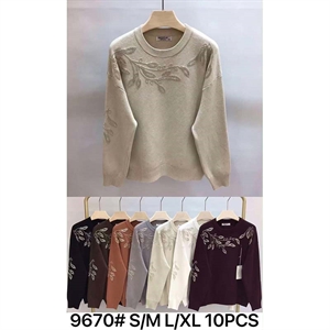 Sweter damski okrągły  S/M-L/XL