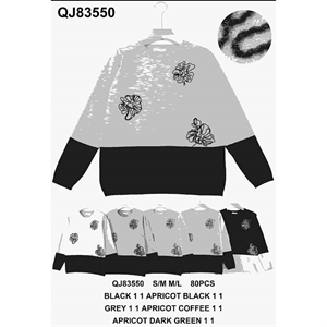 Sweter damski okrągły  S/M-M/L