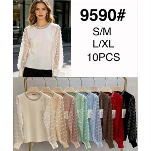 Sweter damski okrągły  S/M-L/XL