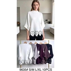 Sweter damski okrągły  S/M-L/XL