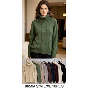Sweter damski z golfem  S/M-L/XL