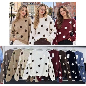 Sweter damski okrągły