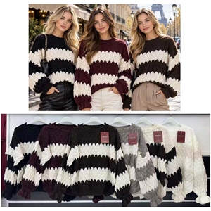 Sweter damski okrągły