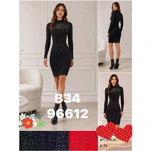 Sukienka sweterkowa damska z cekinami  S-XL