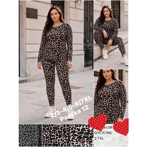 Komplet welurowy damski Big Size  2XL-7XL