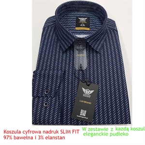Koszula męska cyfrowa nadruk slim fit produkt Turecki  M-2XL