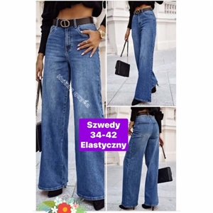 Jeansy szerokie nogawki  34-42