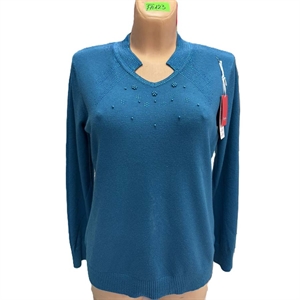 Sweter damski z dekoltem w serek L/XL 2XL/3XL