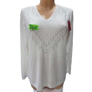 Sweter damski z dekoltem w serek L/XL 2XL/3XL