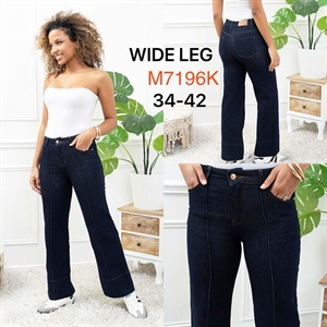 Jeansy szerokie nogawki  34-42