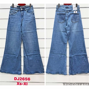 Jeansy szerokie nogawki  XS-XL