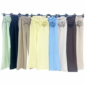 Spodnie szerokie nogawki damskie produkt Włoski