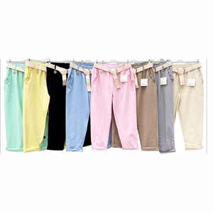 Spodnie damskie z paskiem produkt Włoski