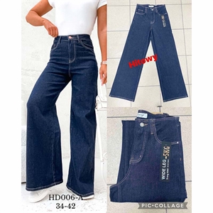 Jeansy szerokie nogawki  34-42